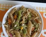 A picture of step 8 of Broccoli Pasta salad.
