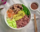 Hình bước làm 2 của món Phở trộn (sốt bơ đậu phộng)