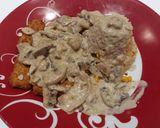 Φωτογραφία βήματος 4 της συνταγής Vegan nuggets με κρέμα μανιταριών και ρύζι