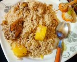 A picture of step 12 of Chicken yakhni pulao.