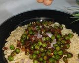 A picture of step 5 of Bihari chuda matar.