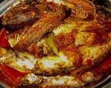 A picture of step 6 of Tangra Machher Jhal/ Small Cat fish Curry.