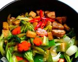 Hình bước làm 8 của món Mì xào giòn chay