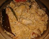 A picture of step 3 of Chicken pulao.