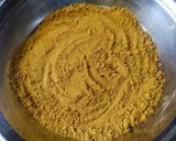 A picture of step 4 of Kharpudi Puri or Pudi stuffed with sweet fragrant besan.
