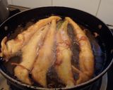 A picture of step 3 of Big green chillies pakoda. (mirchi bhajji).