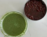 A picture of step 4 of Matcha Soy Milk Chia Pudding with Red Bean.