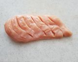 Zöldséggel tűzdelt csirkemell recept fázis 1 fotója