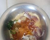 A picture of step 2 of Methi onion pakoda.