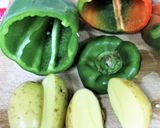 A picture of step 1 of Stuffed Bell Pepper / Capsicum Cutlet.