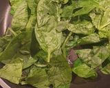 A picture of step 1 of Scrambled egg with spinach.