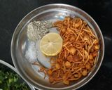 A picture of step 2 of Corn Bhel.
