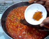 A picture of step 14 of Dhaba style matar masala.