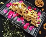 A picture of step 7 of Amrut Paak / Rava Burfi.