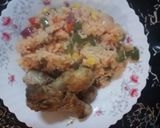 A picture of step 4 of Vegetable rice.