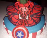 Foto del paso 7 de la receta: Torta Súper Héroes para mi ahijado💙