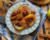 عکس مرحله 5 از دستور دسر گلابی کاراملی گردویی 🍐🍮