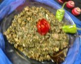 A picture of step 4 of Qeema palak.