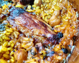 Foto del paso 6 de la receta: Arroz al horno con garbanzos y alitas de pollo adobadas