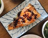 Hình bước làm 3 của món Cá hồi nướng teriyaki