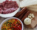 Fasírt rolád, sajtos, zöldséges töltelékkel recept fázis 1 fotója