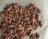 A picture of step 4 of Maple cinnamon walnuts - vegan.