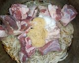 A picture of step 4 of Aloo Gosht.