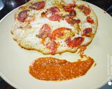 A picture of step 6 of Bread Uttapam and Milagai Podi (south indian chutney).