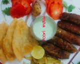A picture of step 4 of Bhopali Seekh Kabab.