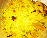 A picture of step 3 of Veg soya chunk biryani.