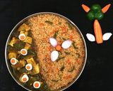 A picture of step 4 of Schezwan Rice.