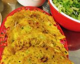 Hình bước làm 1 của món Bánh xèo - đồ nướng