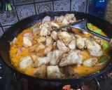 A picture of step 3 of Chicken menchurian.
