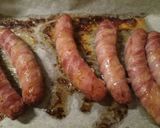 A picture of step 3 of Pigs in blankets, mash and onion gravy.