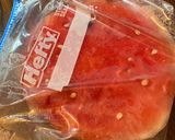 A picture of step 1 of Watermelon pizza/ fruit pizza.