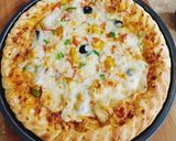 A picture of step 6 of Cheesy Bites Petals Pizza 🍕🍕.