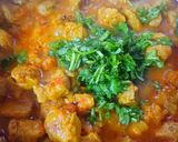 A picture of step 6 of Soya Chunks Curry.