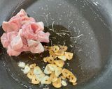 A picture of step 1 of Stir-fried kimchi and pork.