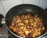 A picture of step 14 of Sookhi Arbi.