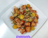 Hình bước làm 3 của món Đậu hủ trộn sả tắc