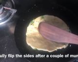 A picture of step 5 of Palak paneer paratha.