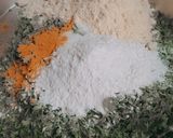 A picture of step 2 of Kothimbir vadi.