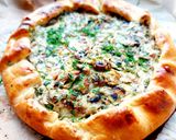 Pas rețetă Tartă rustică (galette) cu ciuperci și brânză 10 fotografie