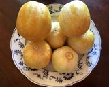 A picture of step 1 of California Farm Lemon Cucumber Pickles.