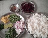 A picture of step 1 of Pink Vegetable. Rice.
