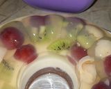 Foto langkah ke 15 dari resep Puding coklat lapis vanila dan buah vla melon.