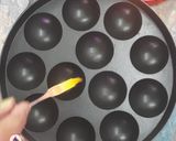 A picture of step 4 of Mini Gulab Jamun Cake in Appe Pan.