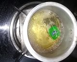 A picture of step 1 of Green Tea Shikanji.