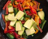 A picture of step 4 of Stir fry green veggies & bread.