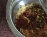 A picture of step 2 of Ragi spourts bhel.